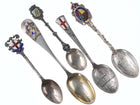 Collection sterling Enamel souvenir spoons from everywhere - Estate Fresh Austin
