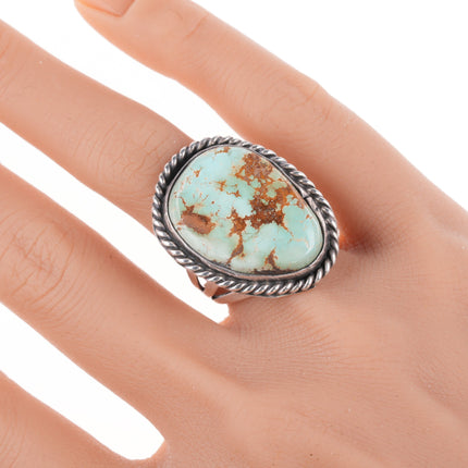 sz7.5 Vintage Navajo silver and turquoise ring