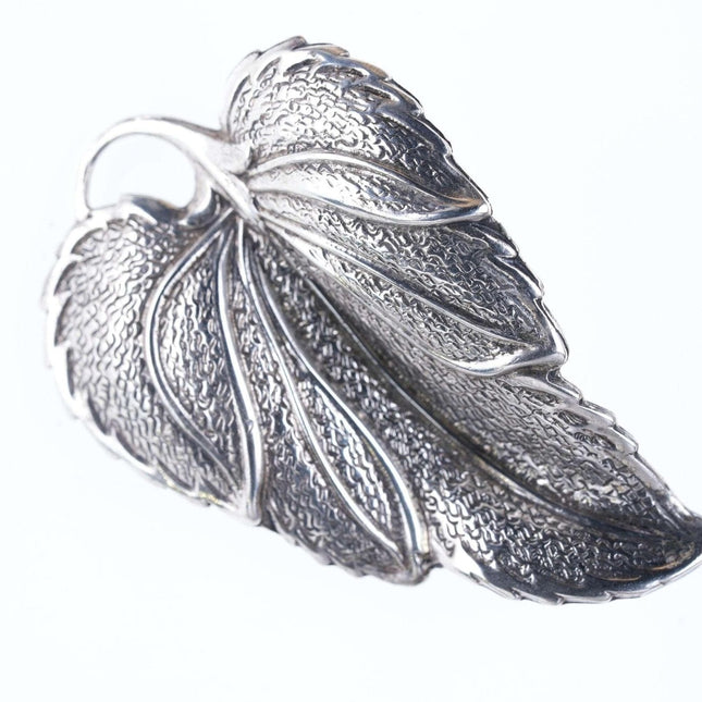 Danecraft Sterling leaf brooch pin - Estate Fresh Austin