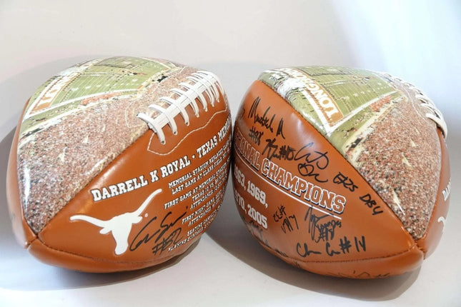 Darrell Royal Texas Memorial Stadium 4 Time National Championships Signed Footba - Estate Fresh Austin