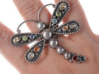 Darrin Livingston Navajo Sterling Semi-precious Gem Dragonfly ring - Estate Fresh Austin