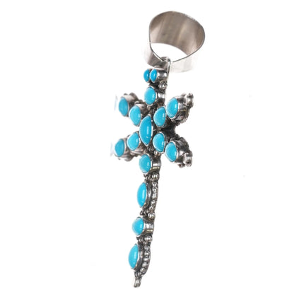 Darrin Livingston Navajo Sterling Sleeping Beauty turquoise Dragonfly pendant - Estate Fresh Austin