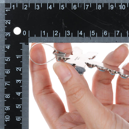 Darrin Livingston Navajo Sterling Sleeping Beauty turquoise Dragonfly pendant - Estate Fresh Austin