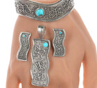 Darry Dean & Rebecca Begay Tufa cast sterling butterflies bracelet, earrings, a - Estate Fresh Austin