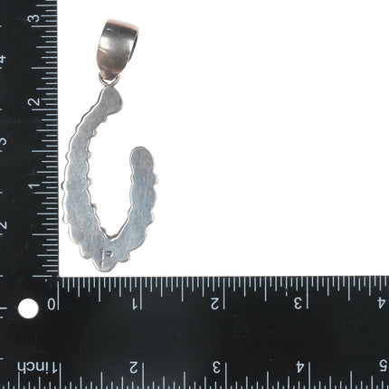 Davey Morgan Navajo Sterling turquoise cluster pendant - Estate Fresh Austin