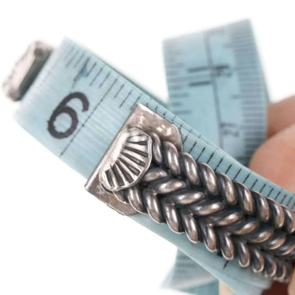 David Reeves navajo Sterling Spiderweb turquoise/lapis cuff bracelet - Estate Fresh Austin