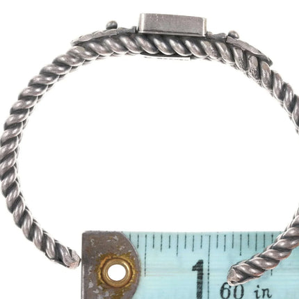 David Reeves navajo Sterling Spiderweb turquoise/lapis cuff bracelet - Estate Fresh Austin