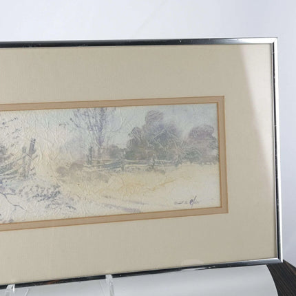 David S Clow Kansas City Listed Artist Impressionism Watercolor on handmade pape - Estate Fresh Austin
