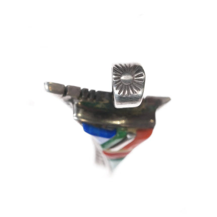 David Tune Creek/Navajo Sterling multi-stone cobblestone inlay pendant - Estate Fresh Austin