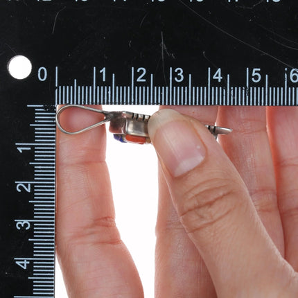 David Tune Creek/Navajo Sterling multi-stone cobblestone inlay pendant - Estate Fresh Austin