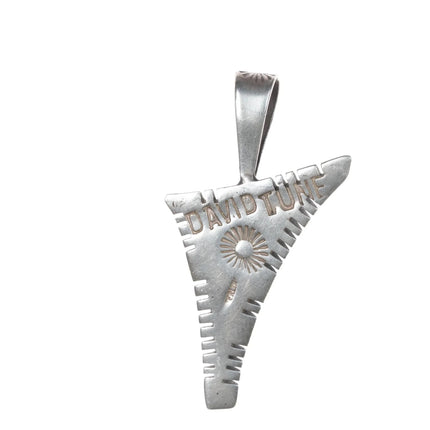 David Tune Creek/Navajo Sterling multi-stone cobblestone inlay pendant - Estate Fresh Austin