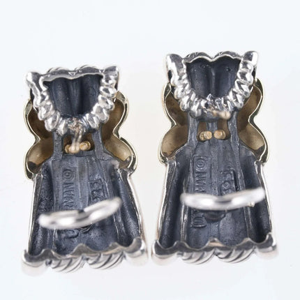 David Yurman 14K Yellow Gold Sterling Silver Double "X" Twisted Cable earrings - Estate Fresh Austin