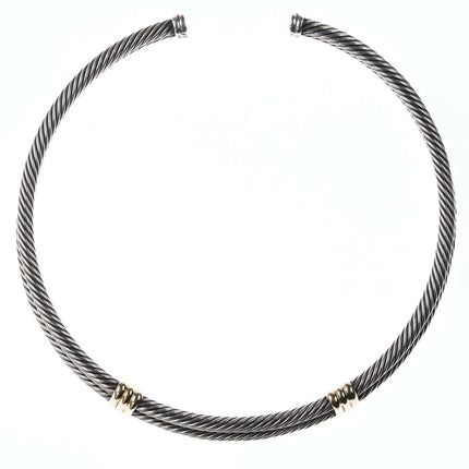 David Yurman Sterling/14k Collar necklace - Estate Fresh Austin