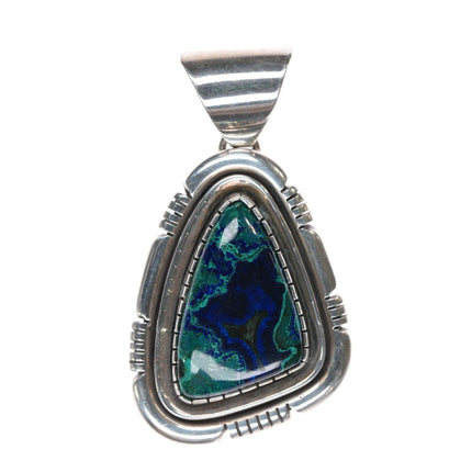 Delbert Vandever Navajo Azurite sterling pendant - Estate Fresh Austin