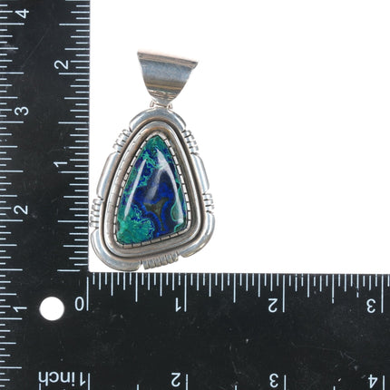 Delbert Vandever Navajo Azurite sterling pendant - Estate Fresh Austin