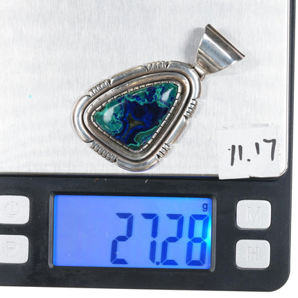 Delbert Vandever Navajo Azurite sterling pendant - Estate Fresh Austin