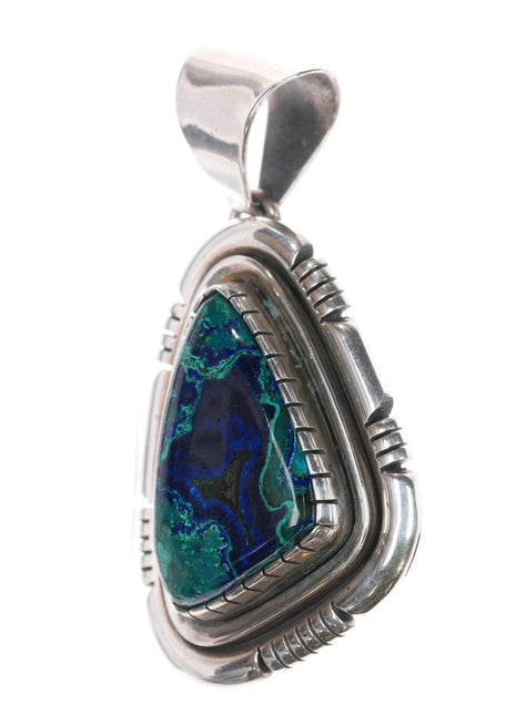 Delbert Vandever Navajo Azurite sterling pendant - Estate Fresh Austin