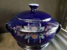Denby Baroque Cobalt Blue Art Nouveau Covered Casserole 2 qt England Discontinue - Estate Fresh Austin
