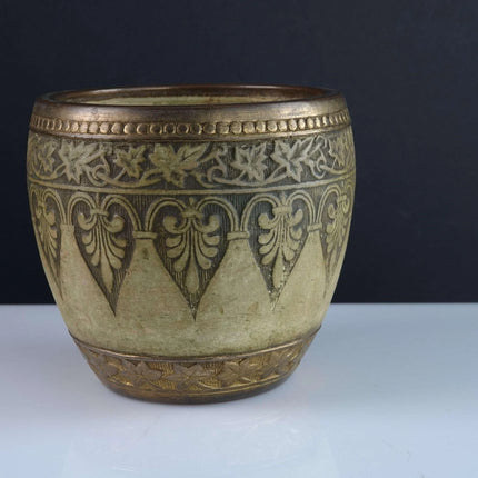 Dini & Cellai Italian Bronze Mounted Terracotta Cachepot - Estate Fresh Austin