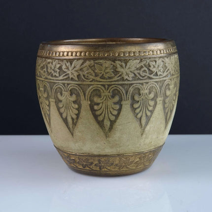 Dini & Cellai Italian Bronze Mounted Terracotta Cachepot - Estate Fresh Austin