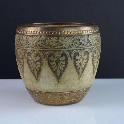 Dini & Cellai Italian Bronze Mounted Terracotta Cachepot - Estate Fresh Austin