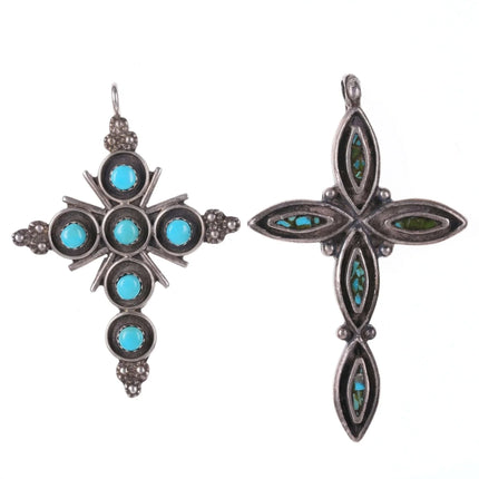 Dishta Zuni and other Native American Sterling silver cross pendant - Estate Fresh Austin