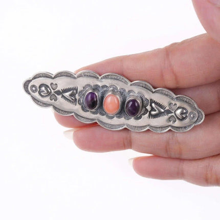 Don Lucas Southwestern sterling coral, and Sugilte Hatpin - Estate Fresh Austin