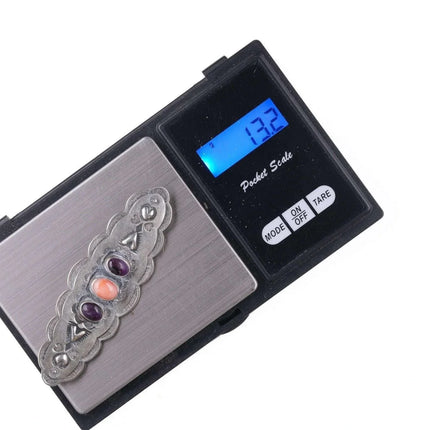 Don Lucas Southwestern sterling coral, and Sugilte Hatpin - Estate Fresh Austin