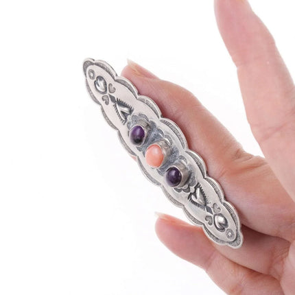 Don Lucas Southwestern sterling coral, and Sugilte Hatpin - Estate Fresh Austin