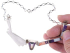 Doug Nava Taos/Apache Sterling silver multistone Channel inlay Necklace - Estate Fresh Austin