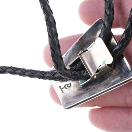 Dudley Yazzie Navajo Sterling, Cobblestone turquoise, ironwood, and Channel inla - Estate Fresh Austin