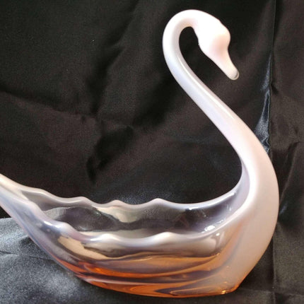 Duncan and Miller Pink Opalescent Viking Swan Rare - Estate Fresh Austin