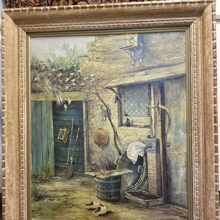 Dutch Country Painting J.C. Van Wassenaar Listed Artist 20.5" x 24" canvas - Estate Fresh Austin