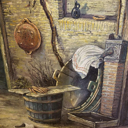 Dutch Country Painting J.C. Van Wassenaar Listed Artist 20.5" x 24" canvas - Estate Fresh Austin