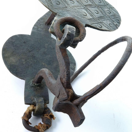 Early African Dogon/ Taureg brass and iron horse ring bit - Estate Fresh Austin