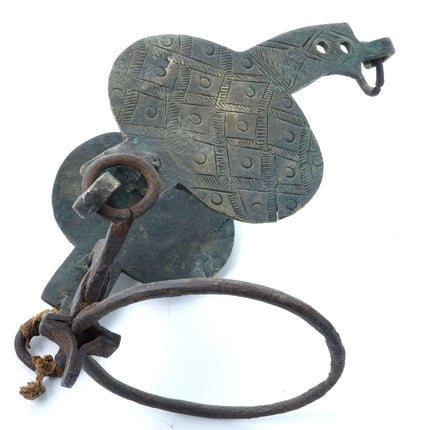 Early African Dogon/ Taureg brass and iron horse ring bit - Estate Fresh Austin