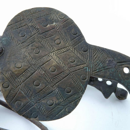 Early African Dogon/ Taureg brass and iron horse ring bit - Estate Fresh Austin