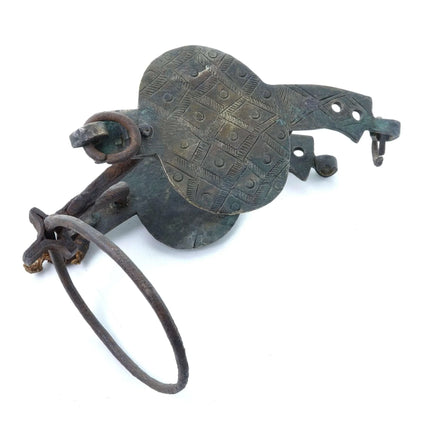 Early African Dogon/ Taureg brass and iron horse ring bit - Estate Fresh Austin