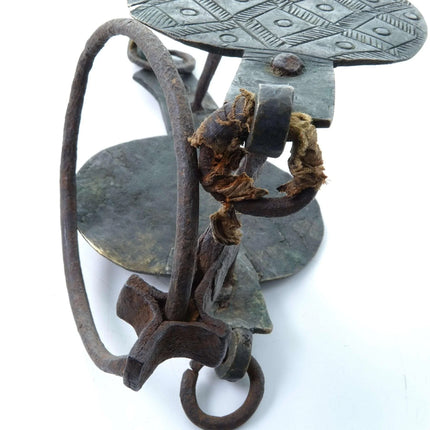 Early African Dogon/ Taureg brass and iron horse ring bit - Estate Fresh Austin