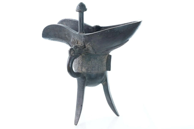 Early Archaistic/Archaic Chinese Bronze Jue Ritual Wine Vessel - Estate Fresh Austin