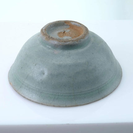 Early Celadon Stoneware Tea Bowl with Lotus Decoration - Estate Fresh Austin