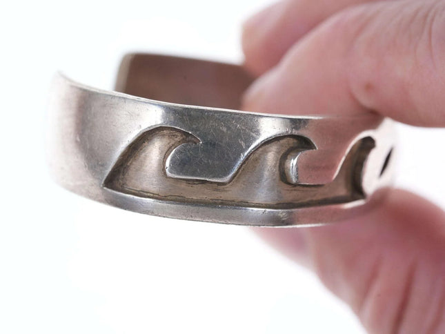 6.5" Early Hopi Overlay Silver bracelet - Estate Fresh Austin
