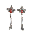Early Lee & Mary Weebothee Zuni sterling coral earrings - Estate Fresh Austin