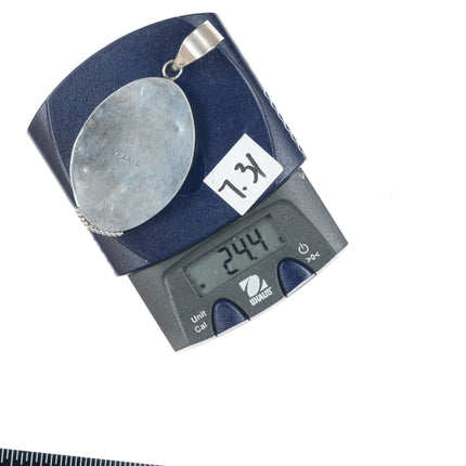 Edison Yazzie Navajo Cobblestone sterling pendant - Estate Fresh Austin