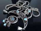 Egyptian Silver filigree and turquoise pendant with necklace - Estate Fresh Austin