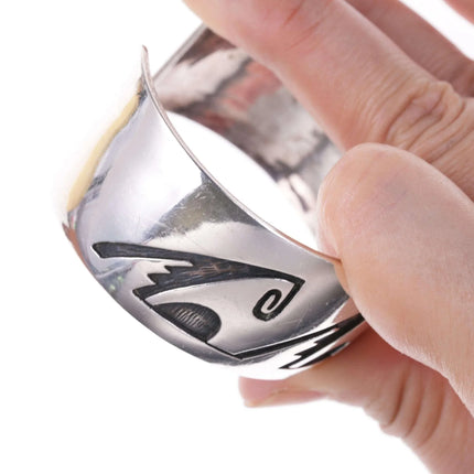 Eldon Kalemsa Siwingyumptewa Sr Hopi Overlay Bracelet - Estate Fresh Austin