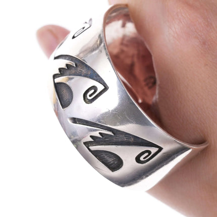 Eldon Kalemsa Siwingyumptewa Sr Hopi Overlay Bracelet - Estate Fresh Austin