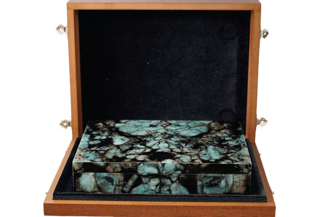 Emerald in Matrix Intarsia Box by Konstantin Libman - Estate Fresh Austin