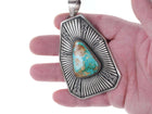 Ernest Bilagody Sr. Navajo Sterling and Royston Turquoise Pendant - Estate Fresh Austin