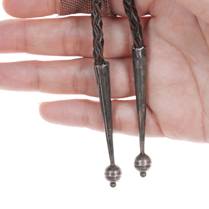 Ernest Medina Zia Sterling inlaid shell bolo tie - Estate Fresh Austin